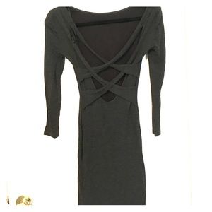Cross Back Long Sleeve Dress